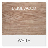 Alera L-Shaped Writing Desk, 59.05" x 59.05" x 29.53", Beigewood/White (ALEWSL5959WB) Each