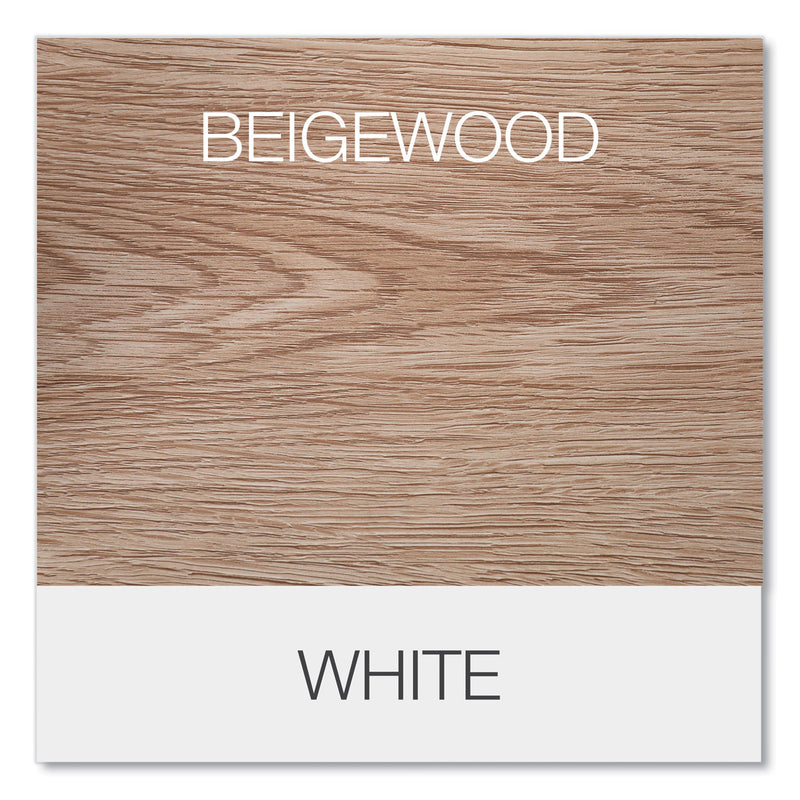 Alera L-Shaped Writing Desk, 59.05" x 59.05" x 29.53", Beigewood/White (ALEWSL5959WB) Each