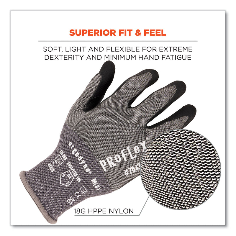 Ergodyne ProFlex 7043 ANSI A4 Nitrile Coated CR Gloves, Gray, X-Large, 1 Pair (EGO10525) 1 Pair