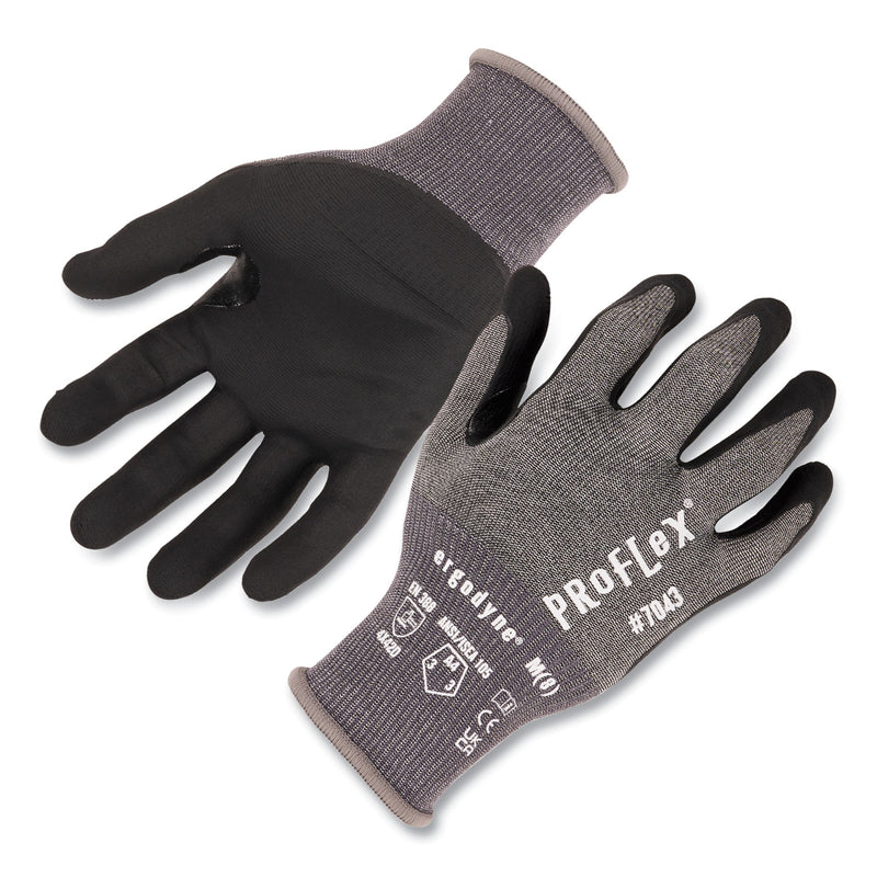 Ergodyne ProFlex 7043 ANSI A4 Nitrile Coated CR Gloves, Gray, X-Large, 1 Pair (EGO10525) 1 Pair