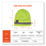 Ergodyne N-Ferno 6803 Reflective Rib Knit Winter Hat, One Size Fits Most, Lime (EGO16864) Each