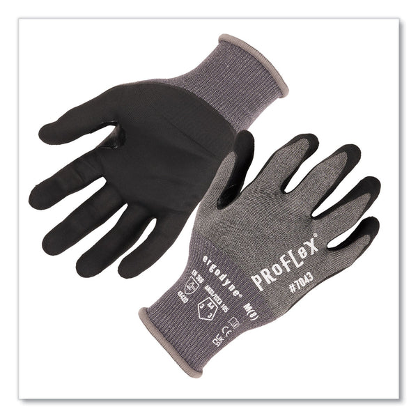 Ergodyne ProFlex 7043 ANSI A4 Nitrile Coated CR Gloves, Gray, Large, 12 Pairs (EGO10514) Each