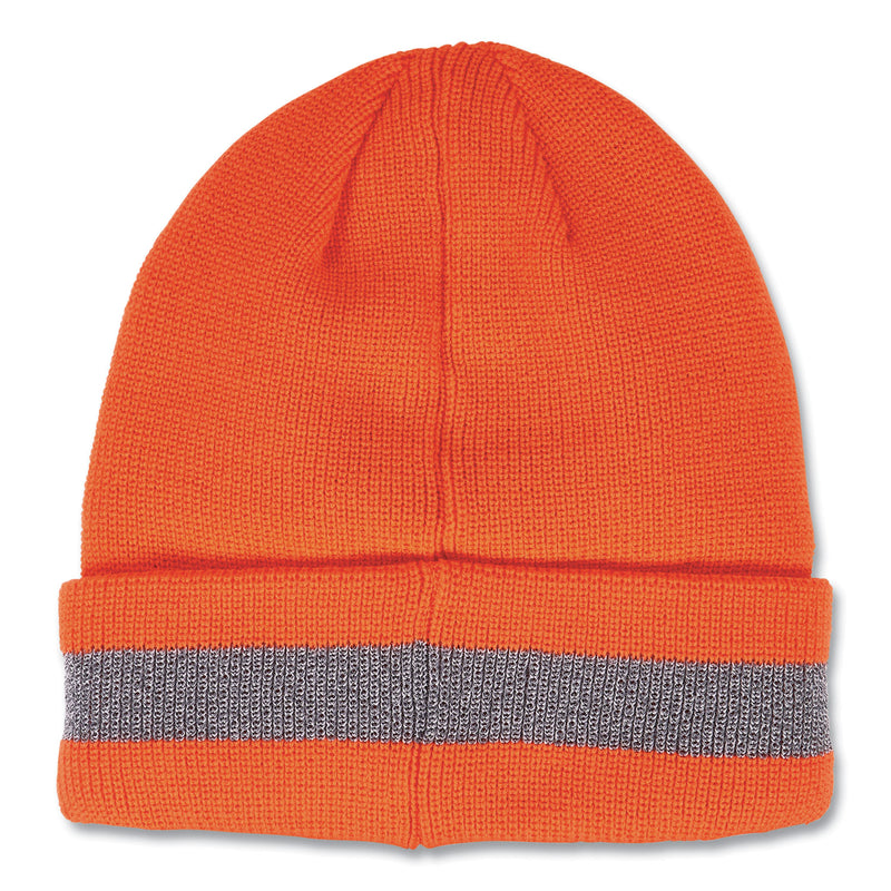 Ergodyne N-Ferno 6803 Reflective Rib Knit Winter Hat, One Size Fits Most, Orange (EGO16865) Each