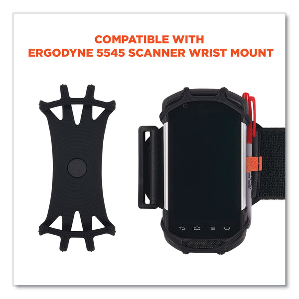 Ergodyne Squids 5547 Scanner Wrist Mount Holder, 4 x 5 x 0.5, Plastic, Black (EGO19147) Each