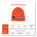 Ergodyne N-Ferno 6803 Reflective Rib Knit Winter Hat, One Size Fits Most, Orange (EGO16865) Each