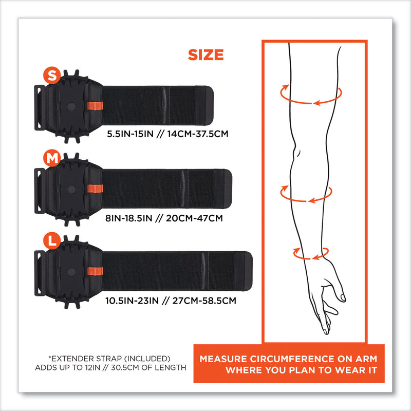 Ergodyne Squids 5545 Arm and Wrist Scanner Mount, Large 7 x 8.5 x 1.5, Elastic, Black (EGO19145) Each