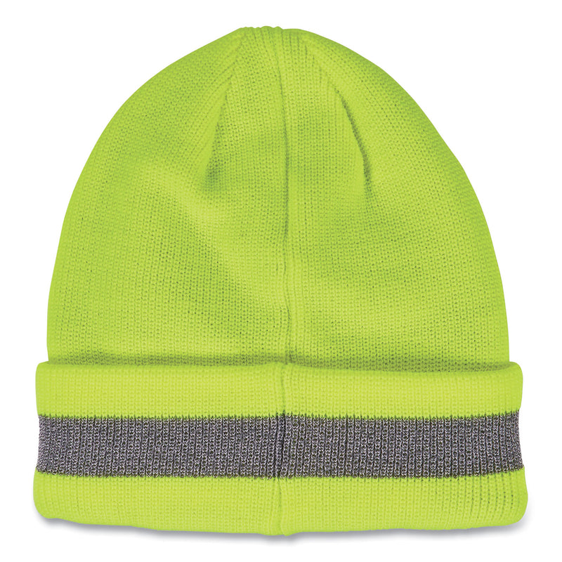 Ergodyne N-Ferno 6803 Reflective Rib Knit Winter Hat, One Size Fits Most, Lime (EGO16864) Each
