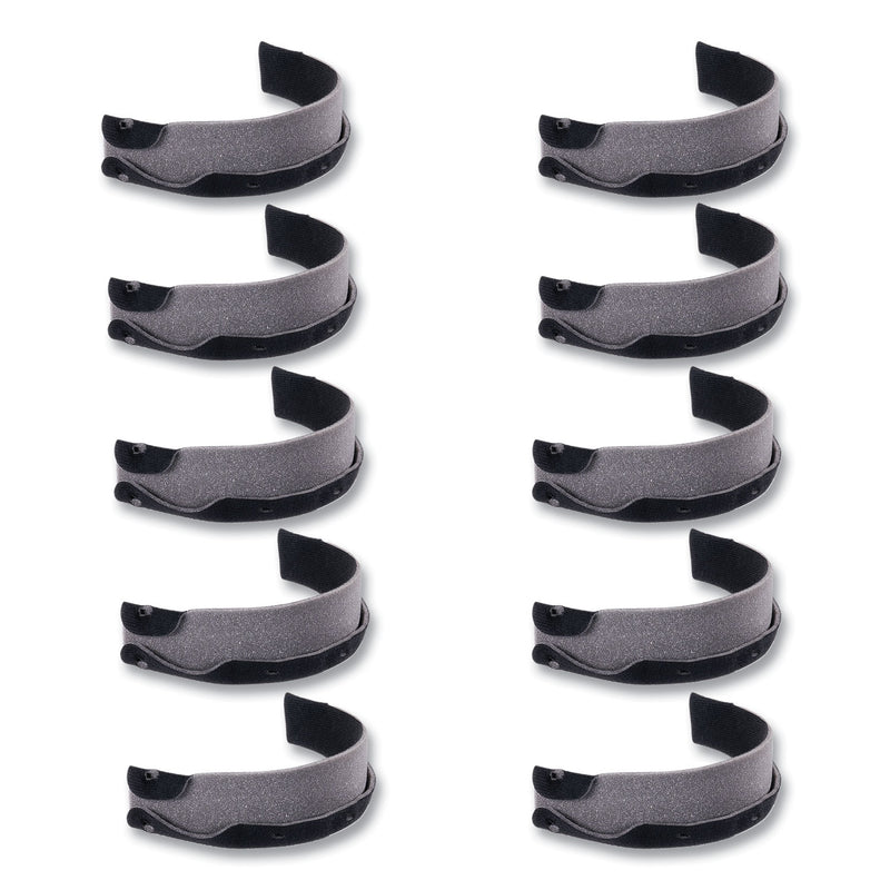 Ergodyne Skullerz 8990 Lightweight Hard Hat Sweatband Replacement, Polyester, Black, 10/Pack (EGO60234) Each