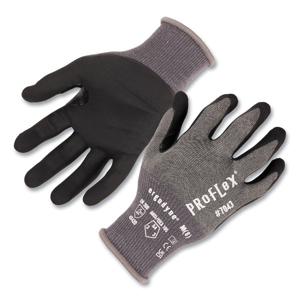 Ergodyne ProFlex 7043 ANSI A4 Nitrile Coated CR Gloves, Gray, X-Large, 12 Pairs (EGO10515) Each