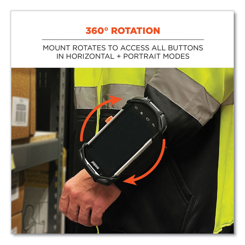 Ergodyne Squids 5545 Arm and Wrist Scanner Mount, Large 7 x 8.5 x 1.5, Elastic, Black (EGO19145) Each