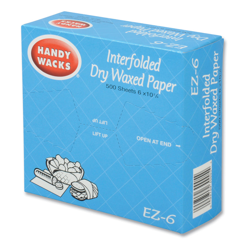 Handy Wacks Interfolded Dry Waxed Paper, 10.75 x 6, 12/Carton (HWAEZ6) Each