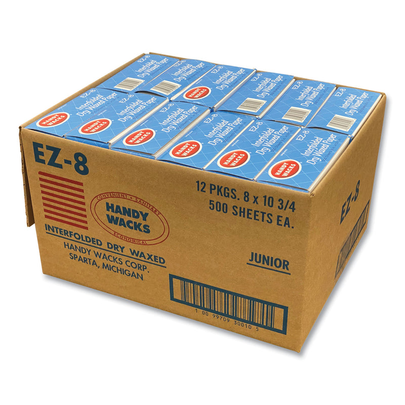 Handy Wacks Interfolded Dry Waxed Paper, 10.75 x 8, 12/Box (HWAEZ8) Each