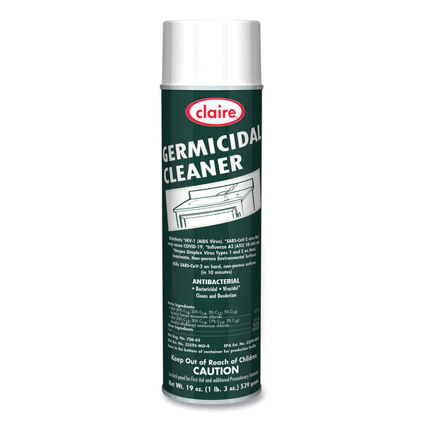 Claire Germicidal Cleaner, Floral Scent, 19 oz Aerosol Spray (CGC873EA) Each