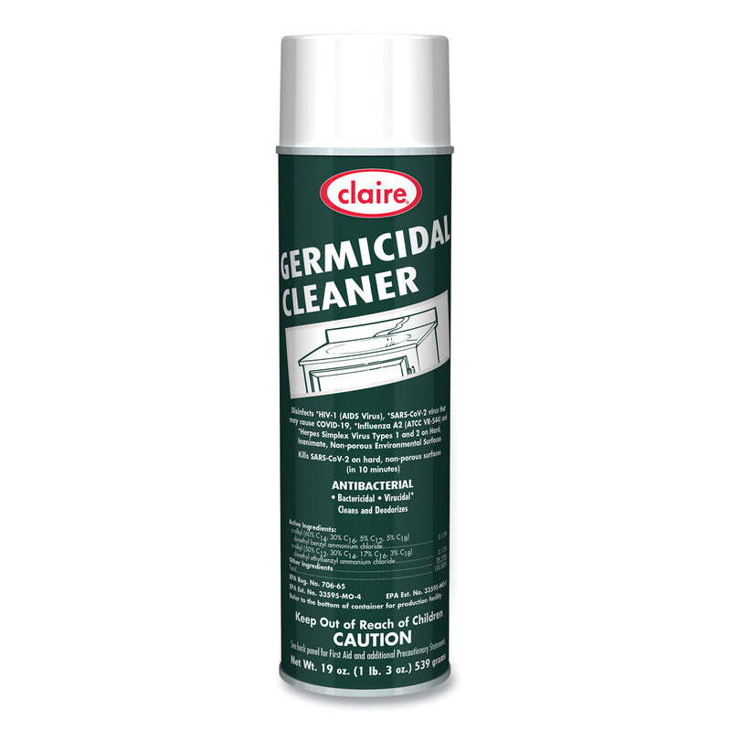 Claire Germicidal Cleaner, Floral Scent, 19 oz Aerosol Spray (CGC873EA) Each