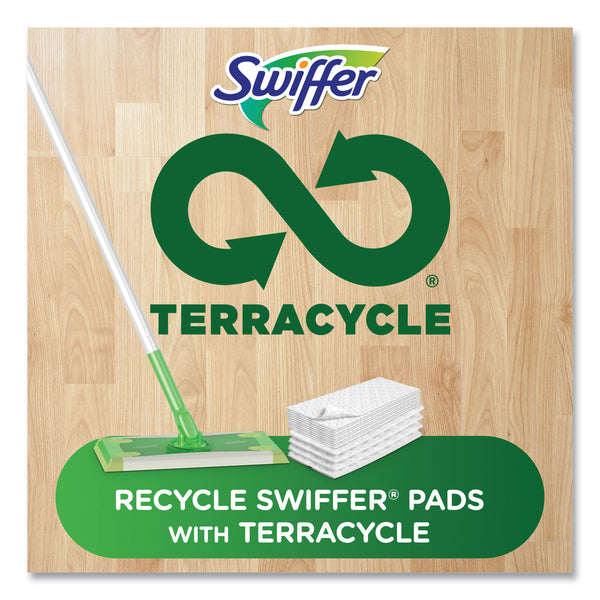 Swiffer Sweeper Mop, 10 x 4.8 White, Cloth Head, 46" Green/Silver Aluminum/Plastic Handle, 6/Carton (PGC75725) Case of 6