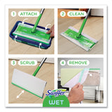 Swiffer Sweeper Mop, 10 x 4.8 White, Cloth Head, 46" Green/Silver Aluminum/Plastic Handle, 6/Carton (PGC75725) Case of 6