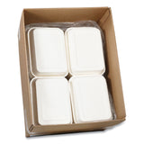 Pactiv Evergreen Pressware Classic Stoneware Dual-Ovenable Paperboard Tray, 45 oz, 9.97 x 7.47 x 1.5, White with Brown Specks, 250/Carton (PCTPCS7014XP) Case of 250