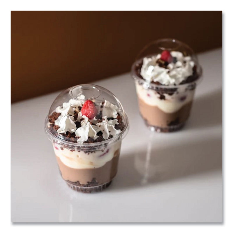 Karat PET Lids, Fits 12 oz to 24 oz Cold Cups, No Hole Dome Lid,,Clear, 1,000/Carton (KRTCKDL626NH) Case of 1000