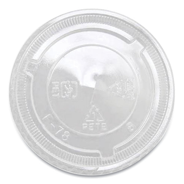 Karat PET Lids, Fits 8 oz to 10 oz Cold Cups, X Straw Hole, Clear, 1,000/Carton (KRTCKC78TS) Case of 1000