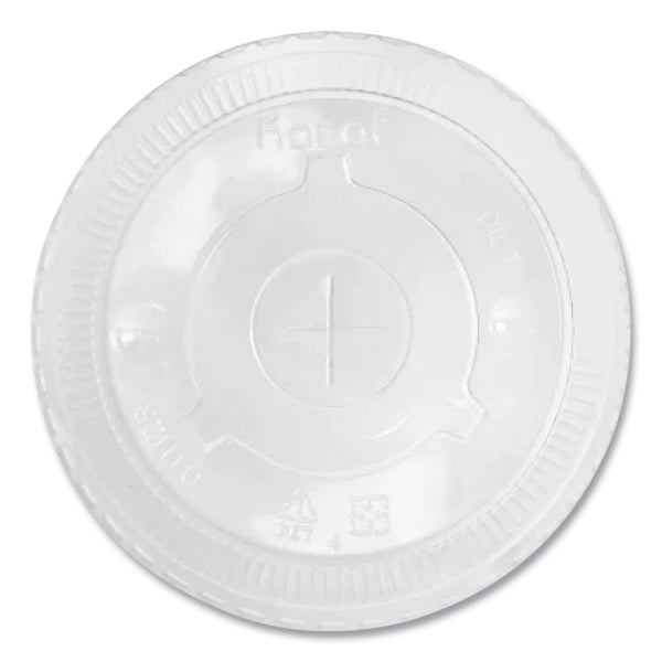Karat PET Lids, Fits 32 oz Cold Cups, Flat Lid, Clear, 600/Carton (KRTKRTCKCL1045) Case of 600