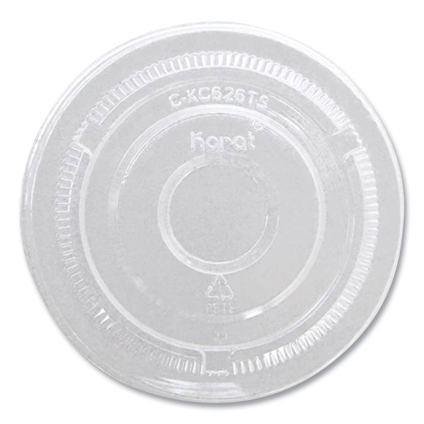 Karat PET Lids, 12 oz to 24 oz Cold Cups, No Hole Flat Lid, Clear, 1,000/Carton (KRTCKC626TSNH) Case of 1000