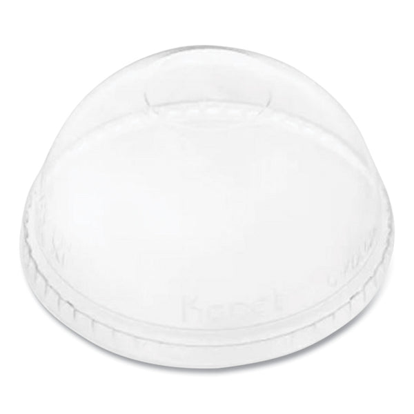 Karat PET Lids, Fits 12 oz to 24 oz Cold Cups, No Hole Dome Lid,,Clear, 1,000/Carton (KRTCKDL626NH) Case of 1000
