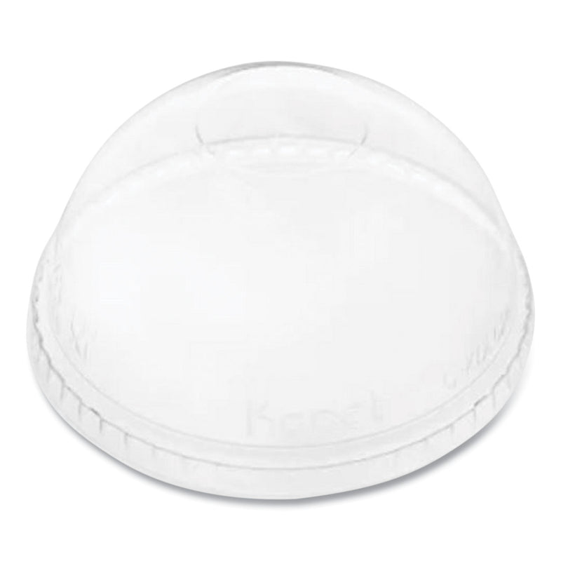 Karat PET Lids, Fits 12 oz to 24 oz Cold Cups, No Hole Dome Lid,,Clear, 1,000/Carton (KRTCKDL626NH) Case of 1000