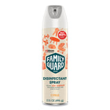 FamilyGuard Disinfectant Spray, Citrus Scent, 17.5 oz Aerosol Spray, 8/Carton (SJN327151) Case of 8