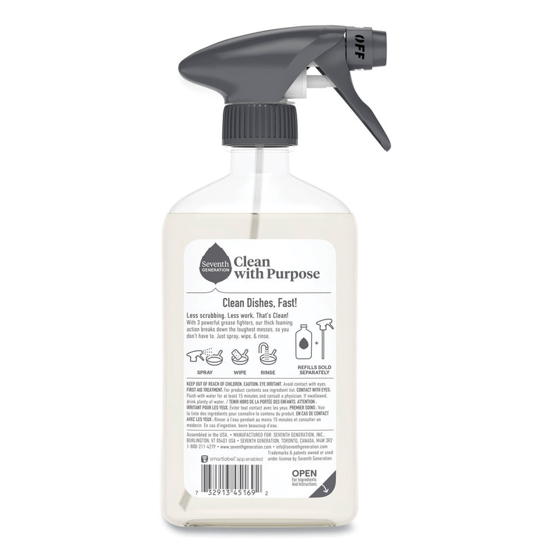 Seventh Generation Foaming Dish Spray, Mandarin Orange Scent, 16 oz Bottle, 6/Carton (SEV45169CT) Case of 6