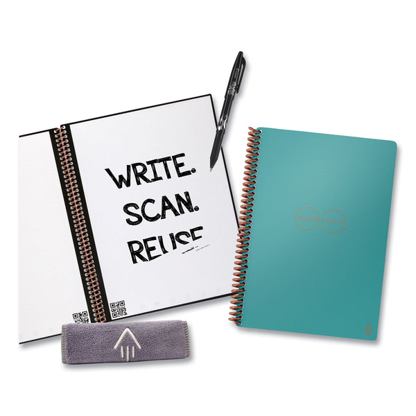 Rocketbook Core Smart Notebook, Dotted Rule, Teal Cover,  (18) 8.8 x 6 Sheets (RKBEVREKCCE) Each