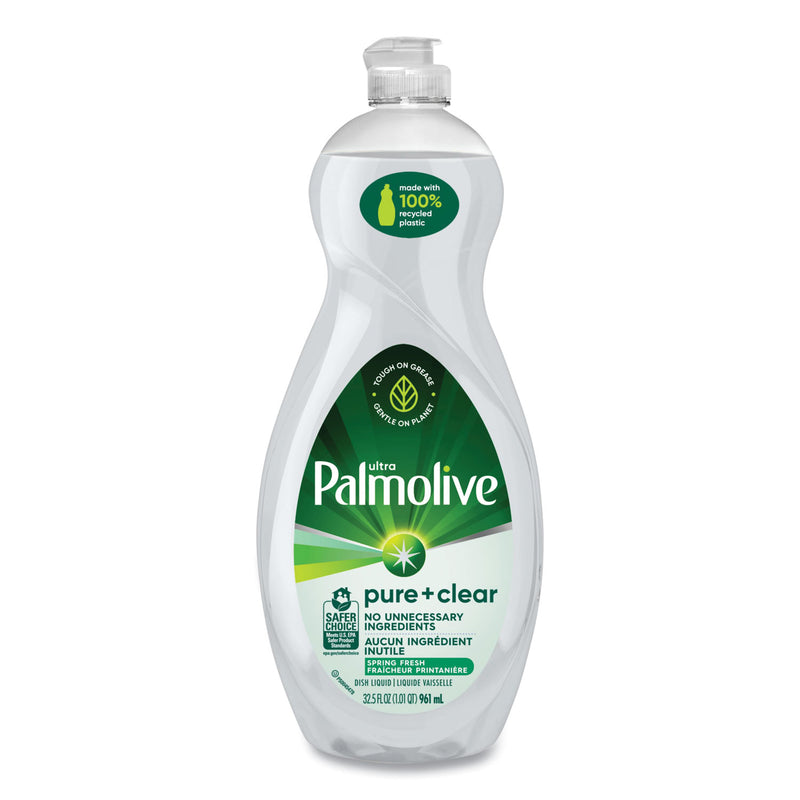 Palmolive Pure + Clear Dishwashing Liquid, Unscented, 32.5 oz Bottle, 9/Carton (CPCUS04272CT) Case of 9