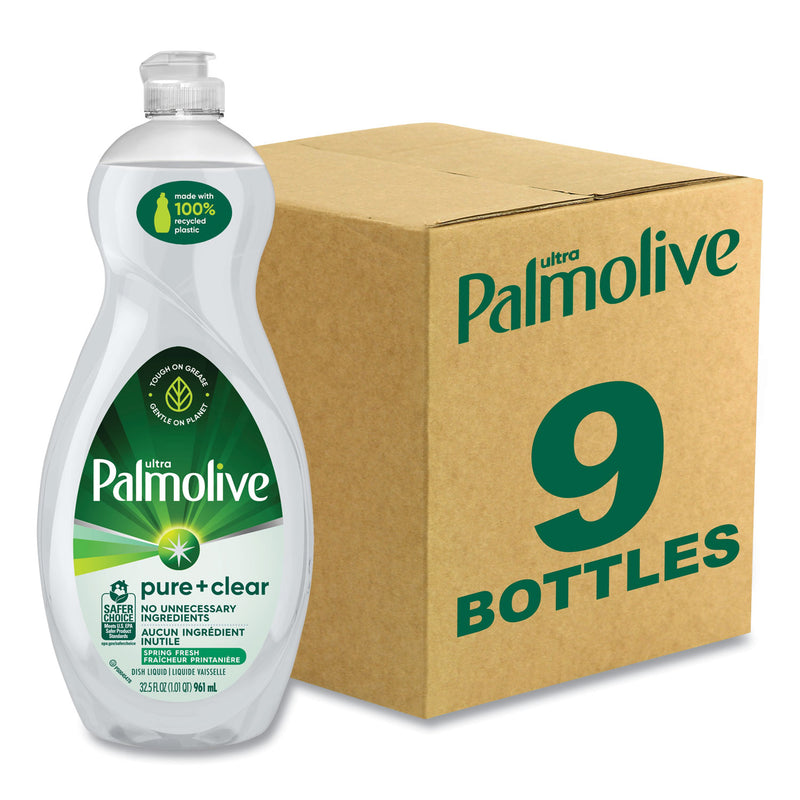 Palmolive Pure + Clear Dishwashing Liquid, Unscented, 32.5 oz Bottle, 9/Carton (CPCUS04272CT) Case of 9