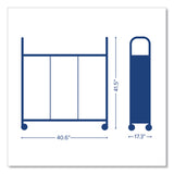 Gratnells Callero Plus Flat Shelf Trolley, Metal, 4 Shelves, 40.6" x 17.3" x 41.5", Silver (GTSSSET0644) Each
