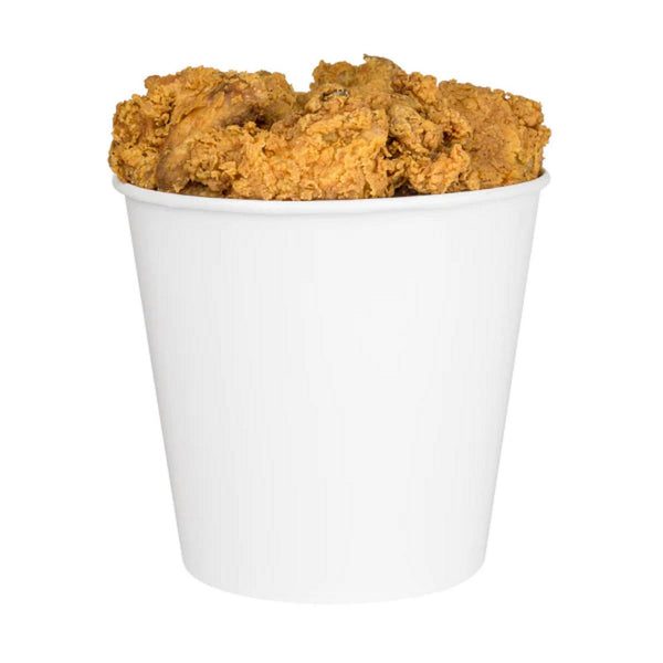 Karat Food Bucket, 170 oz, 8.9" Dia x 8.36"h, White, Paper, 150/Carton (KRTCFB170W) Case of 150