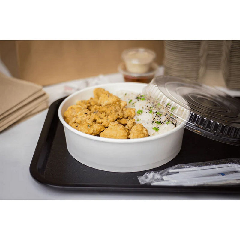 Karat Food Bucket, 48 oz, 7.99" Dia x 2.4"h, White, Paper, 270/Carton (KRTFPPSB48) Case of 270