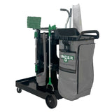 Unger ZoneCleanRx Janitorial Carts, Plastic, 3 Shelves, 23.5 x 25 x 25, Black (UNGCRTZN) Each