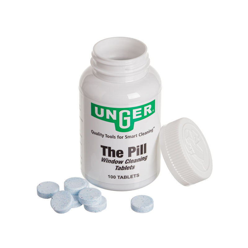 Unger Pill Window Cleaning Tablets, 100/Bottle, 12/Carton (UNGPLBTL) Case of 12