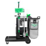 Unger® SpotCleanRx Janitorial Carts, Plastic, 3 Shelves, 23.5 x 25 x 25, Black (UNGCRTSP) Each
