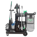Unger® DeepCleanRx Janitorial Carts, Plastic, 3 Shelves, 24 x 26 x 26, Black (UNGCRTDC) Each