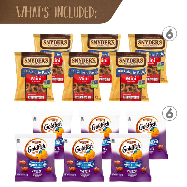 Snack Box Pros Pretzel Lover's Snack Box, 38 Assorted Snacks/Box (GRR70000160) Box of 38