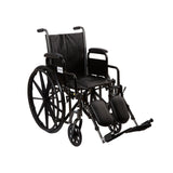 McKesson Wheelchair Dual Axle Desk Length Arm Swing-Away Elevating Legrest Black Upholstery 16 Inch Seat Width Adult 250 lbs. Weight Capacity (1065273_EA) 1/EA