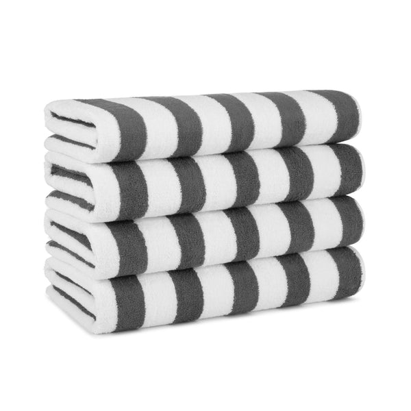 Arkwright Home Cali-Cabana Beach Towel 30x60 Gray (4/Pack) (P-CALICABANA-GRY) 4/PK