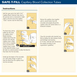 Safe-T-Fill® Capillary Blood Collection Tube K2 EDTA Additive 125 µL Pierceable Attached Cap Plastic Tube (333707_EA) 1/EA