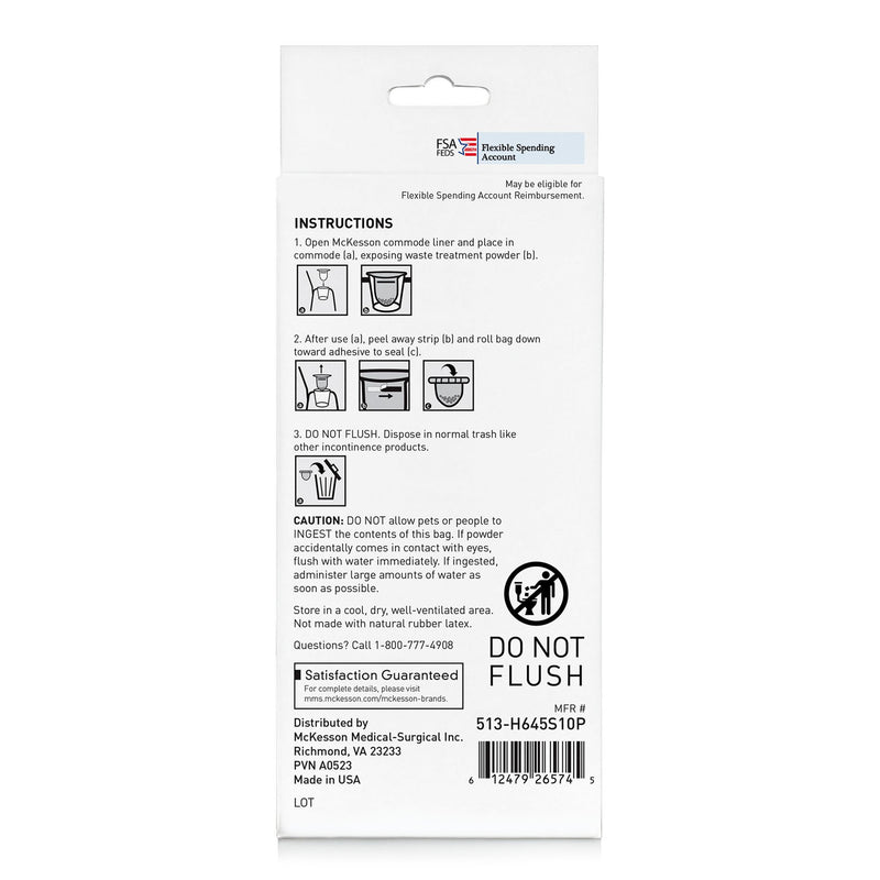 McKesson Commode Liner For Commode / Shower Chair (1248835_CS) 100/CS