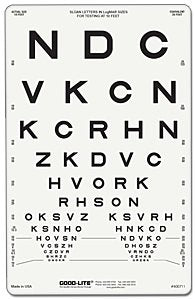 Good-Lite® Eye Chart 10 Foot Distance Acuity Test (821059_EA) 1/EA
