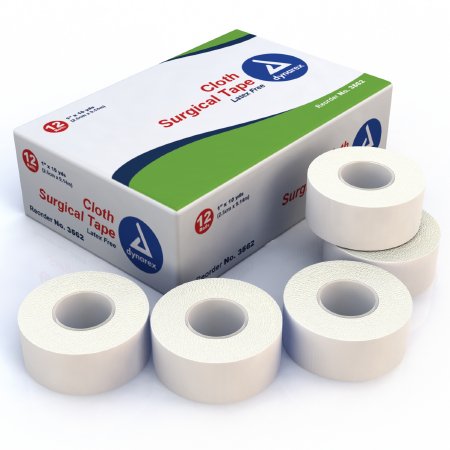 Dynarex® Medical Tape White 1 Inch X 10 Yard Cloth NonSterile (807772_BX) 12/BX