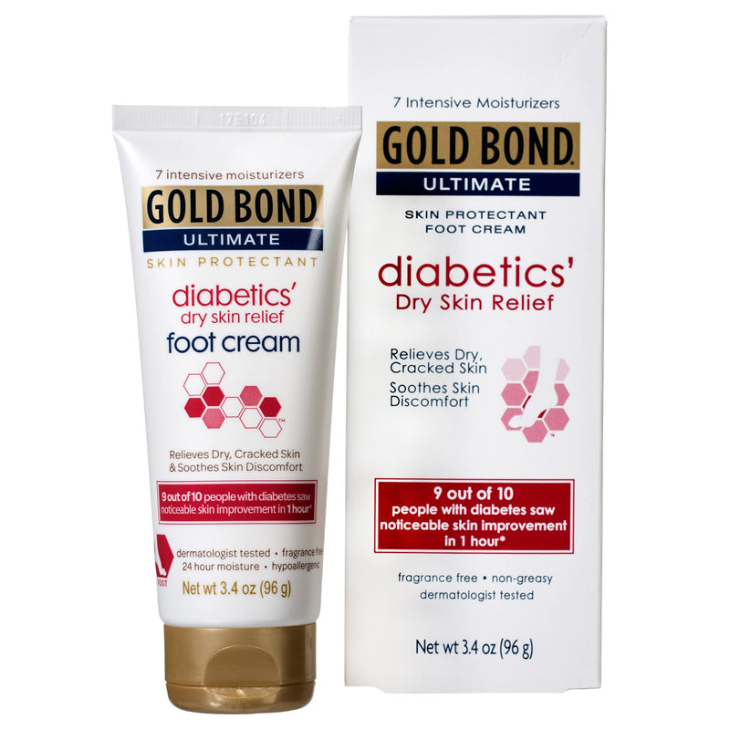 Gold Bond® Ultimate Diabetics' Foot Moisturizer 3.4 oz. Tube Unscented Cream (1030716_EA) 1/EA