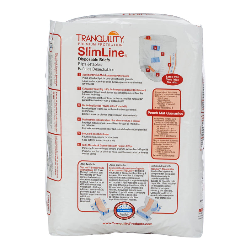 Tranquility® Slimline® Unisex Adult Incontinence Brief Small Disposable Heavy Absorbency (406420_CS) 100/CS
