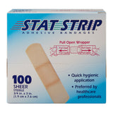 American® White Cross Stat Strip® Adhesive Strip 3/4 X 3 Inch Plastic Rectangle Tan Sterile (184495_CS) 1200/CS