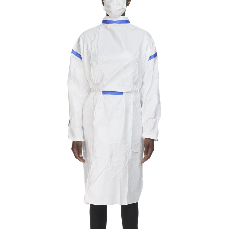 TrueCare Biomedix Chemotherapy Procedure Gown One Size Fits Most White Sterile ASTM F739-12 Disposable (1136418_CT) 50/CT